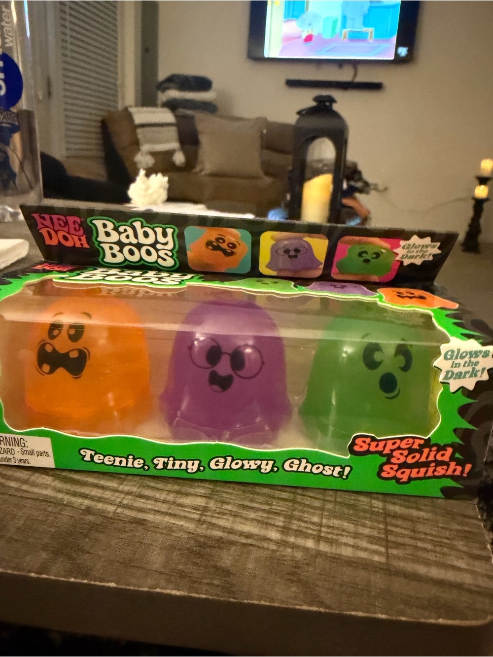 Glowy Ghost Trio - Orange, Purple & Green